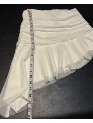 Princess Polly White Asymmetrical Lovell Ruffle Mini Skirt size 2 NWT thumbnail 10