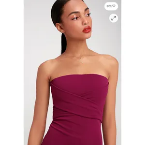 Lulus XL Own Night Berry Pink‎ Strapless Maxi Modern Evening Dress Sophisticated thumbnail 4