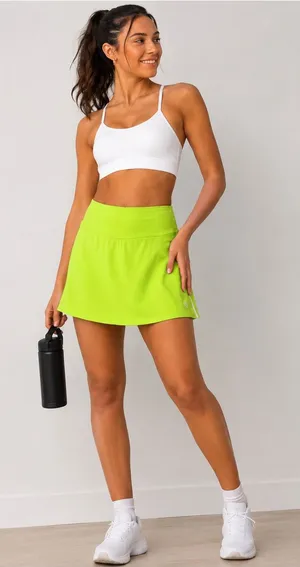 💚 Lululemon Neon Green Athletic Tennis Golf Skirt‎ Skort XXS 💚 thumbnail 1