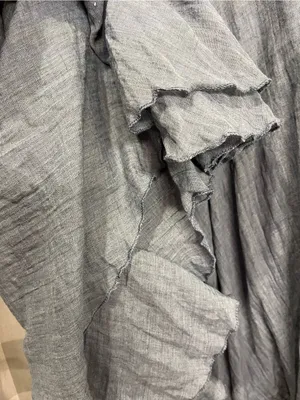 Flowing Gray Maxi Skirt with Elastic Waist thumbnail 4