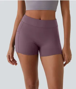 Halara SoftlyZero Airy High Waisted Pocket InstantCool Shorts 3.5" Purple XS thumbnail 1