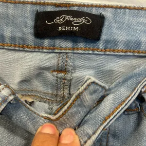 Ed Hardy Light Blue Flare Jeans with Skull Art thumbnail 3