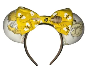 Disney Mickey Ears Headband hair bow handmade Winnie the Pooh bear honey bees thumbnail 1