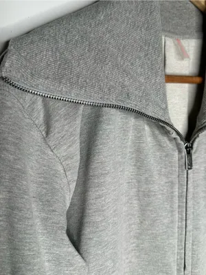 Free People Movement Baseline Gray Full Zip Sweatshirt High Low Large FP thumbnail 6
