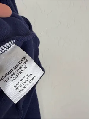 THE MAYFAIR GROUP kindness crewneck teddy fitted crewneck in blue thumbnail 8