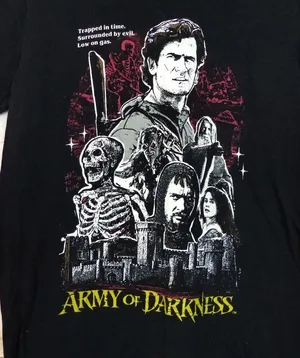 Army of Darkness T-Shirt Women M Black Graphic Ash Evil Dead Movie Horror thumbnail 2