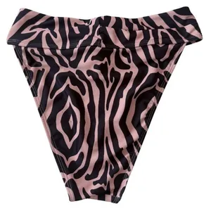 Nasty Gal Animal Print High-Waisted High Leg Bikini Set Brown Tan Size 2 XS NWOT thumbnail 14
