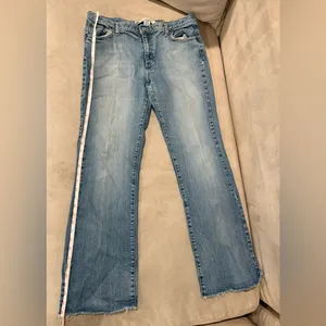 GAP Women's Faded Blue Straight Low Rise Boot‎ cut Jeans Size 12Reg thumbnail 2