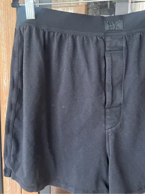SKIMS Boyfriend boxer shorts loose lounge pajamas logo modal cotton onyx thumbnail 5