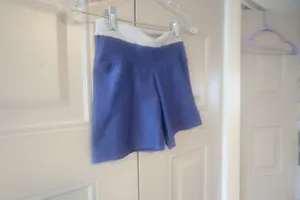 Workout exercise loungewear casual summer active shorts in blue and gray. thumbnail 12