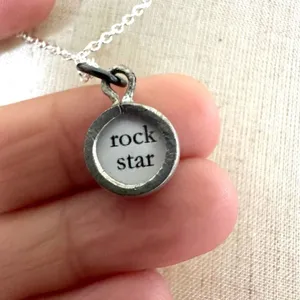 Skeleton rock star small pendant necklace thumbnail 2