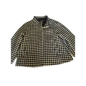 BANANA REPUBLIC Black/White houndstooth Wool Coat Cape Small thumbnail 2