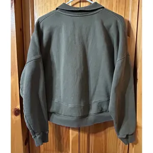 Outdoor Voices‎ Pickup Green Cropped Half-Zip Sweatshirt Large Athleisure thumbnail 2