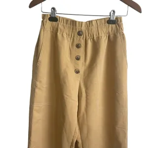 Zara‎ Women Coastal Grandma Paperbag Pants S Butter Yellow Minimalist High Rise thumbnail 3
