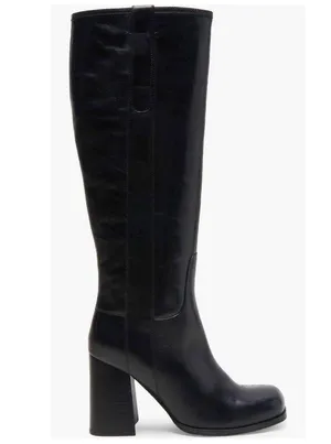 Free People Naomi Tall Leather Boots, Black, Size 6.5 New w/Tag, w/o Box thumbnail 3