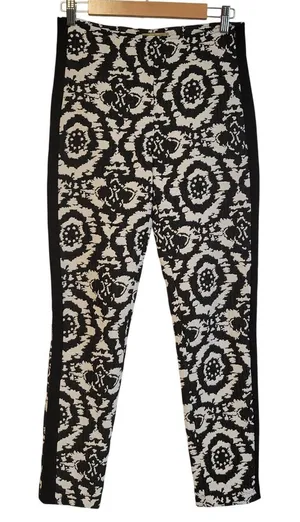 Bandolera Ikat Brocade Pants‎ Womens Indie Artsy Whimsigoth Black White EU36 US6 thumbnail 1
