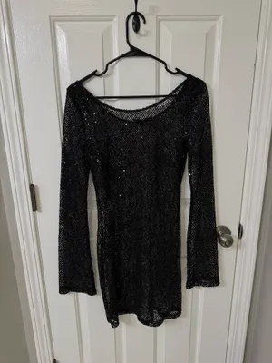 Good American Sequin Black Dress thumbnail 4