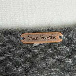 Free People Women’s Chunky Open Cable Knit Mohair Wool Blend Sweater Gray Sz M thumbnail 3