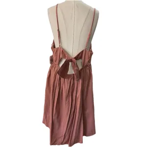 Altar'd State Women's Metallic Copper Tie Back Mini Dress size XXL NWT thumbnail 4