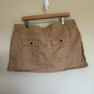 VINTAGE Abercrombie Fitch Skirt Womens L Brown Mini Utility Pocket Tactical‎ Y2K thumbnail 2