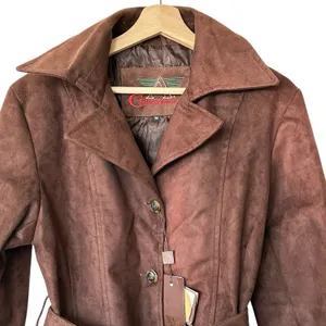 Armani Collezioni NWT Suede Jacket Sz M Suede chocolate brown leather thumbnail 6