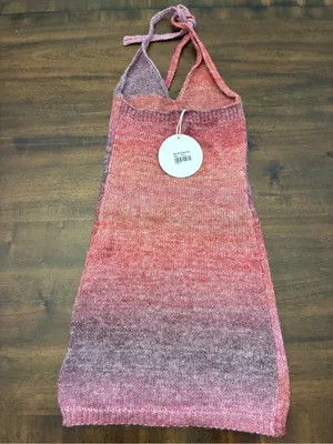 Princess Polly Blair Knit Halter Mini Dress XS Small Pink Purple Ombré New NWT thumbnail 3