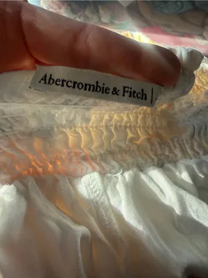 Abercrombie & Fitch Linen Blend floral mini dress shorts underneath small thumbnail 7