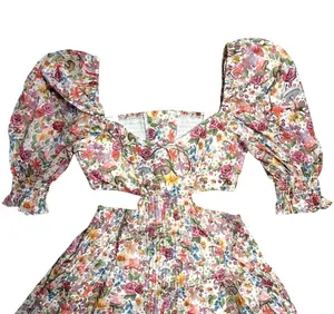 For Love & Lemons Floral Mushroom Print Arya Mini Dress Women’s US XS thumbnail 3