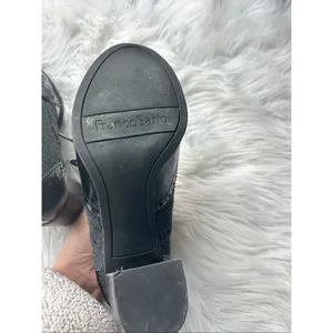 Franco Sarto Maze heeled oxfords in black patent leather and dark grey size 7.5 thumbnail 4