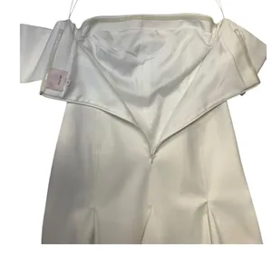 Cinq à Sept Mckenna Off the Shoulder Mini Dress White Size 10‎ Pleated Hem Crepe thumbnail 9