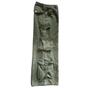 Forever 21 Premium Olive‎ Green Cargo Jeans Wide Leg Multi Pocket Womens Size 28 thumbnail 6