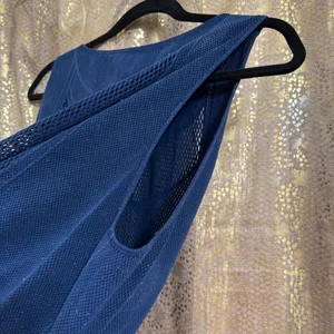 Free People Movement Navy Blue Running Through My Mind Mesh Tank Small thumbnail 7