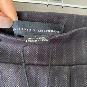 Anthropologie‎ Sanctuary sz L black pin stripped dress pants thumbnail 4