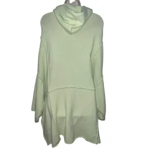 Free People Oversized Open Knit Cardigan Sweater Mint Green Size M/L OB1039497 thumbnail 6
