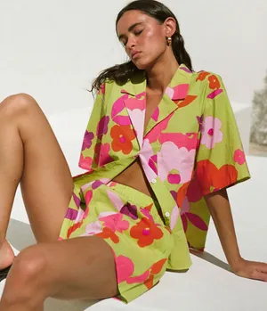 SABO Thessy Floral Short Set Green Sz 4‎ thumbnail 1