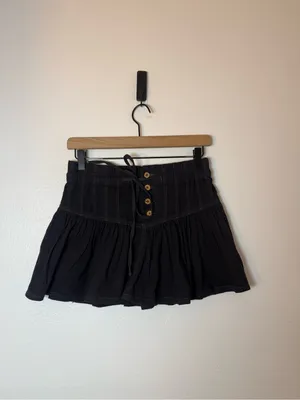 Free People We The Free Roselle Denim Mini Skirt thumbnail 2