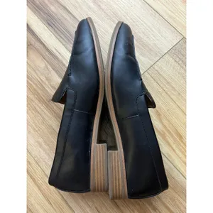 Aerosoles Easton Black Faux Leather Loafers Almond Toe Flats Wm 8.5W thumbnail 5