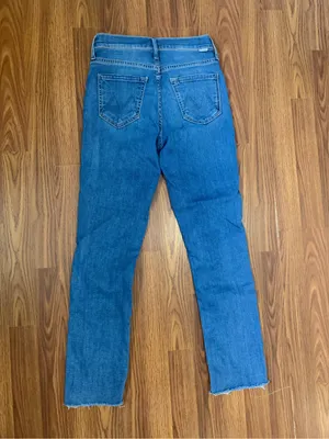 Mother Jeans Mid Rise Dazzler Ankle Fray Birds of Paradise 25 thumbnail 3