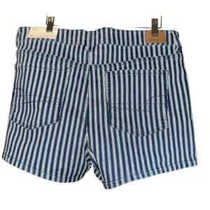 New American Eagle High Rise Shortie Shorts Nautical Striped Women's‎ 16 Stretch thumbnail 4