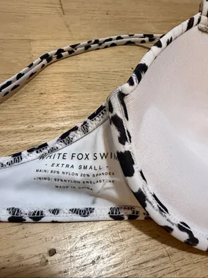 White fox cheetah print bikini read Black Size XS thumbnail 5