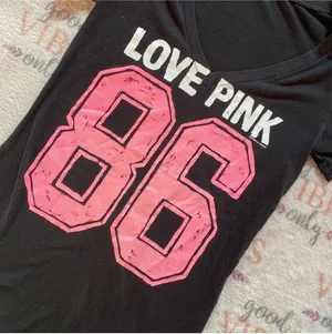 Vintage Y2K Victoria's Secret black v neck tee thumbnail 2