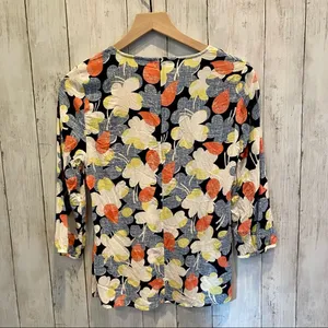 Boden Floral Top A4* Blue Size 8 thumbnail 7