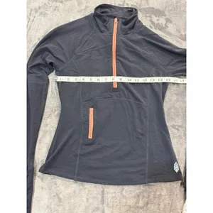 NWOT Free People Movement Quarter Zip Pullover Womens Black Orange Size M thumbnail 5