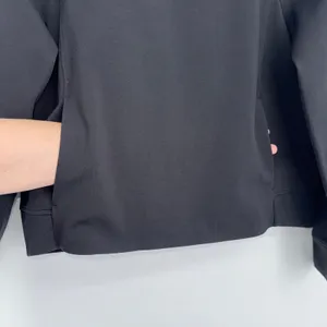 Lululemon On Track Crew Sweatshirt Size 8 Black Pullover Athleisure Sporty thumbnail 9