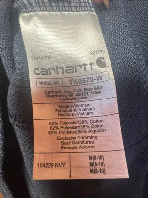 Carhartt‎ NWT Women’s Navy Relaxed Fit Stain Breaker Pocket Polo M thumbnail 8