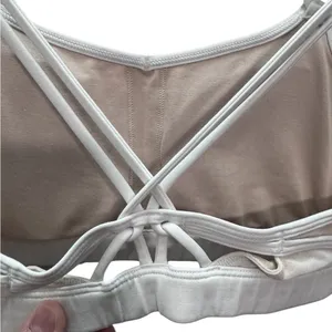 LULULEMON Strappy White Sports Bra thumbnail 5