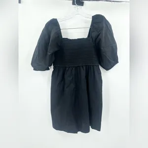 American Eagle Black‎ Puff Sleeve Baby Doll NWT Dress Size Medium thumbnail 2