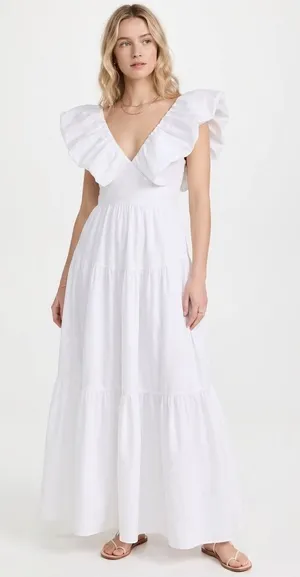 MIKA & GALA LILYWHIT white maxi dress size xsmall thumbnail 1