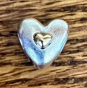 Pandora Moments Charm - Happy Anniversary with Gold Heart S925/14k 791290 thumbnail 1
