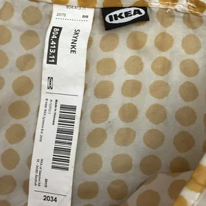 Ikea Gold & White Polka Dot SKYNKE Reusable Shopping Bag Approximately 14"X14.5" thumbnail 8